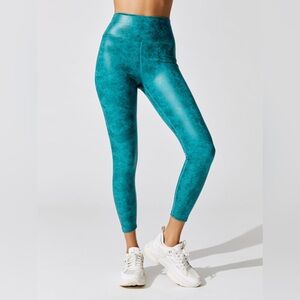 Carbon38 Leatherette High Rise 7/8 Legging – Dark Teal